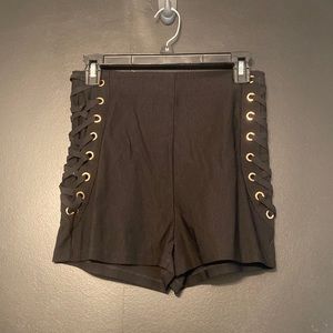 Black high waisted shorts